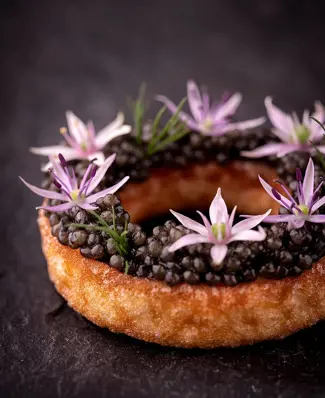 Sprød crustade med knivmusling og creme fraiche​ 😍 Denne enkle appetizer kombinerer en blød knivmuslinge-creme med sprø...