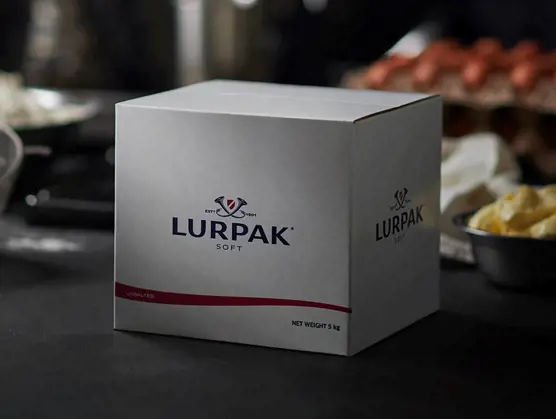 Presented in a 5kg bag in box, Lurpak Soft is easy to store and utilise for your daily usage. It is also easy to handle, allowing chefs to scoop, cut, portion and spoon what they need for their dishes and recipes.