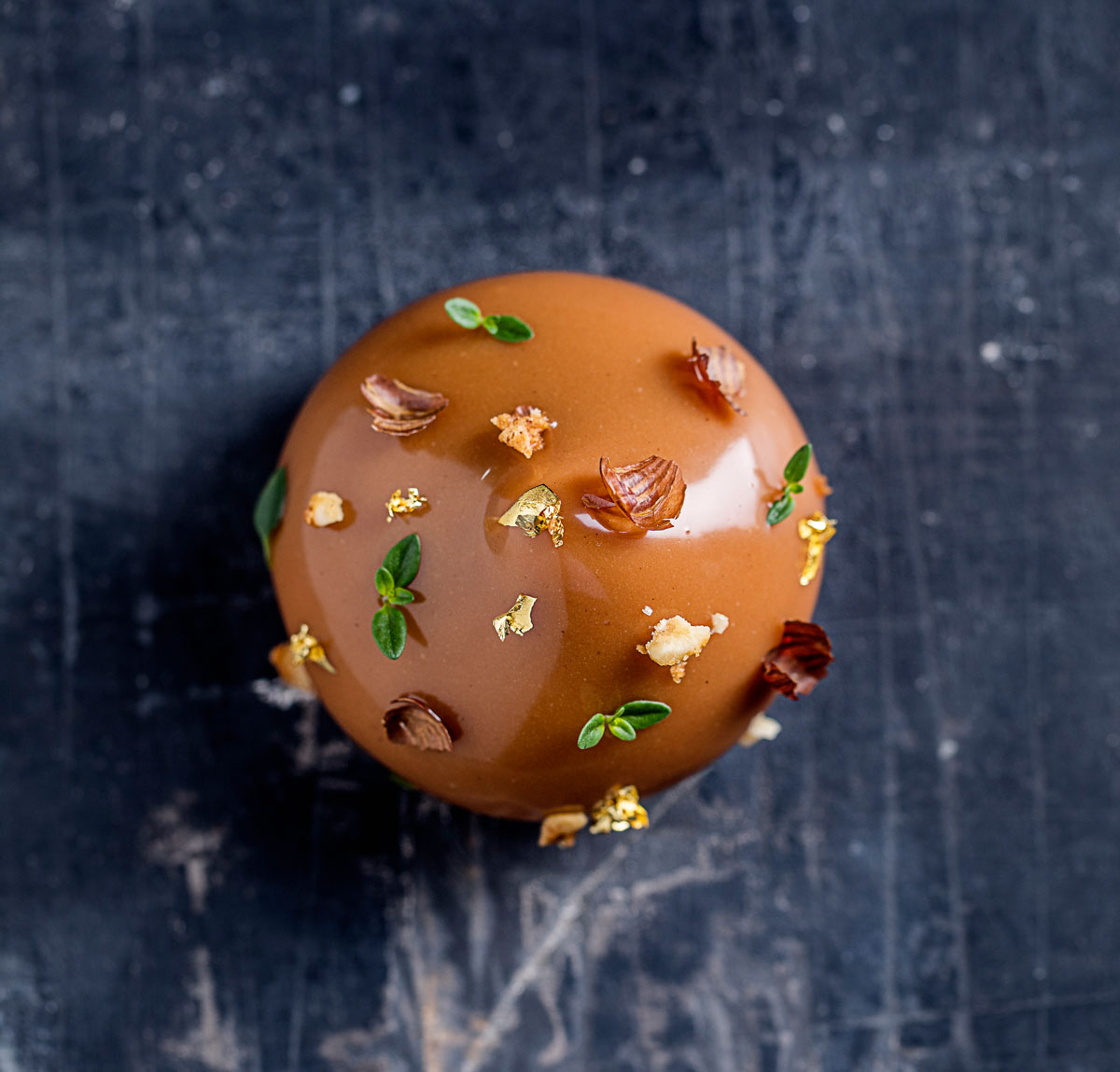Glaze med hasselpraliné