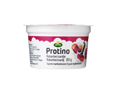 Arla Protino® Dessert rabarber/vanilje 7,4% 80 g
