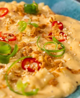 Gochujang mac and cheese is a bold way to bring global comfort food onto your menu. Made with Arla Pro Mozzarella and Ar...