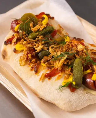 Pizza or hot dog? Why choose? The Pizza Dog brings two takeaway favourites together in one indulgent, menu-ready serve. ...
