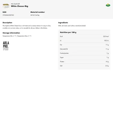 Download product information