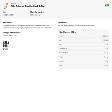 Download product information