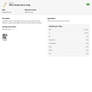 Download product information