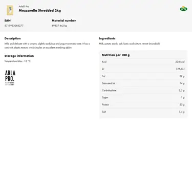 Download product information