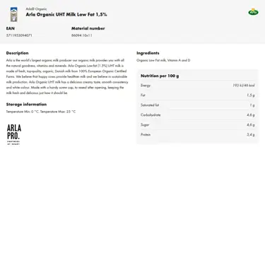 Download product information