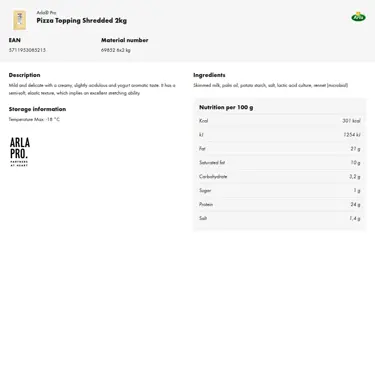 Download product information
