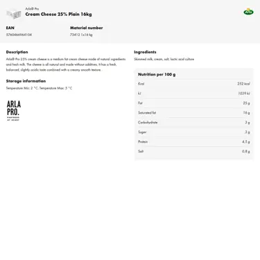 Download product information