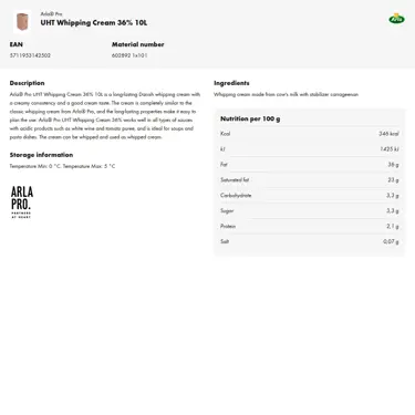 Download product information