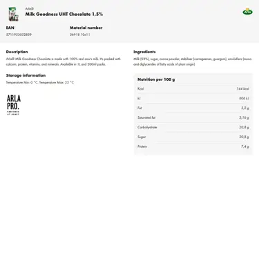 Download product information