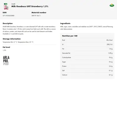 Download product information