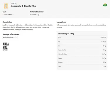 Download product information