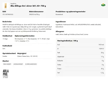 Download produktinformation