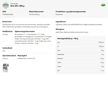 Download produktinformation