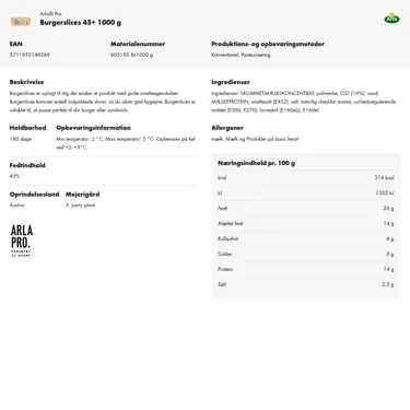 Download produktinformation