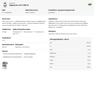 Download produktinformation