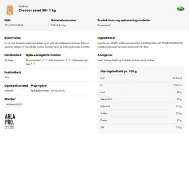 Download produktinformation