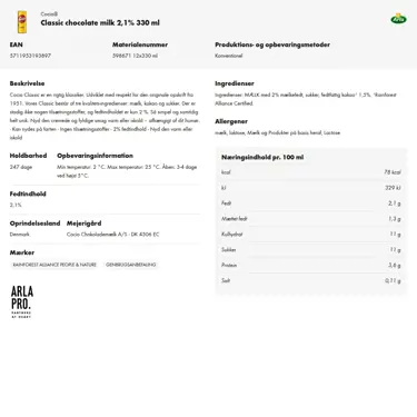 Download produktinformation