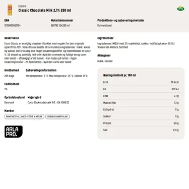 Download produktinformation