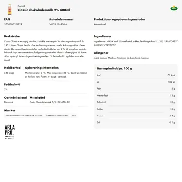 Download produktinformation