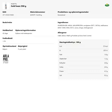 Download produktinformation