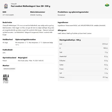 Download produktinformation