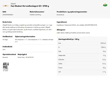 Download produktinformation