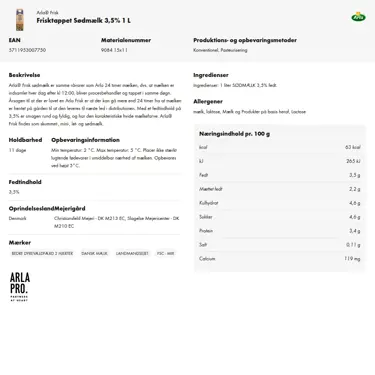 Download produktinformation