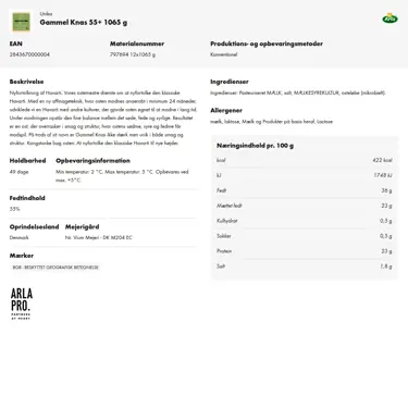 Download produktinformation