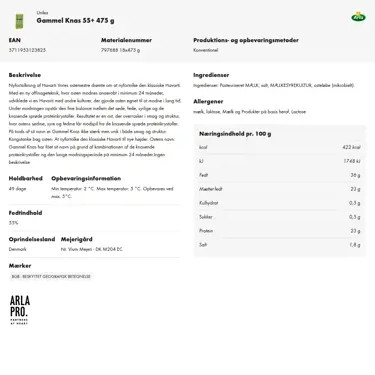 Download produktinformation