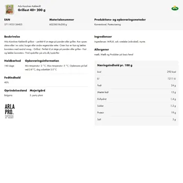 Download produktinformation