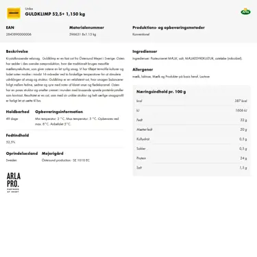 Download produktinformation