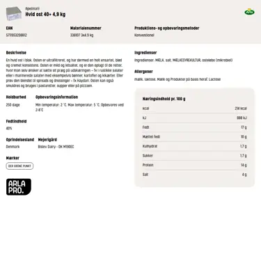 Download produktinformation