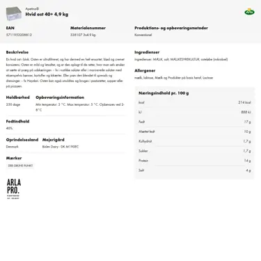 Download produktinformation
