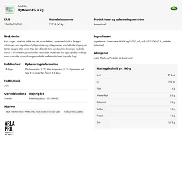 Download produktinformation