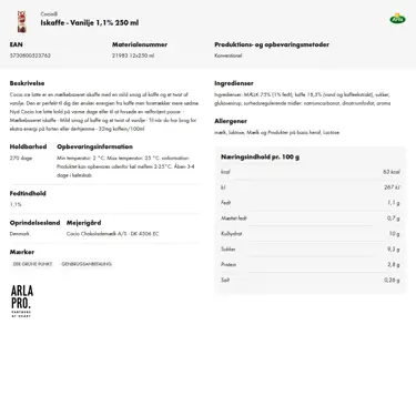 Download produktinformation