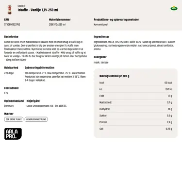 Download produktinformation
