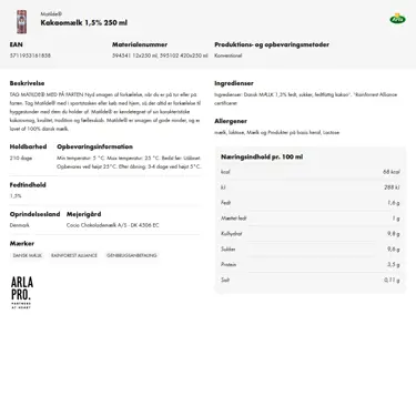 Download produktinformation