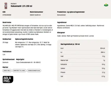 Download produktinformation