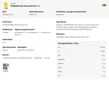 Download produktinformation