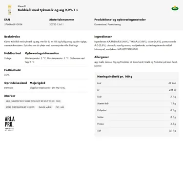 Download produktinformation