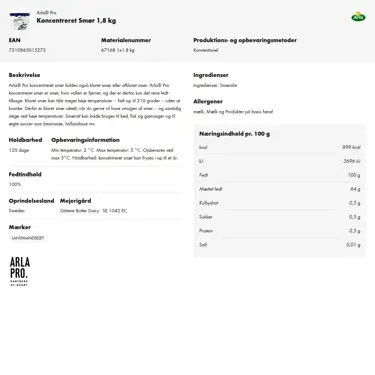 Download produktinformation