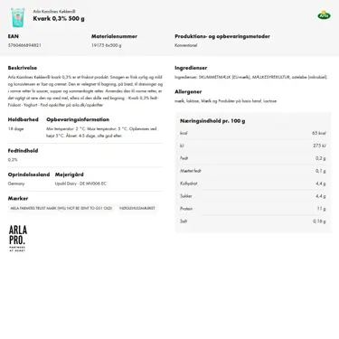 Download produktinformation