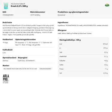 Download produktinformation