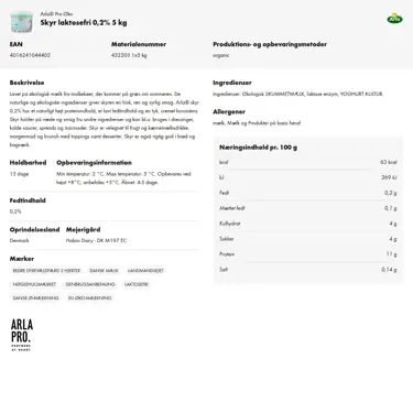 Download produktinformation