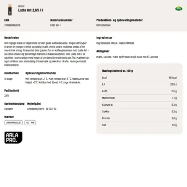 Download produktinformation