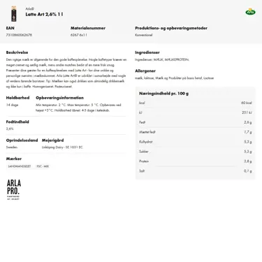 Download produktinformation