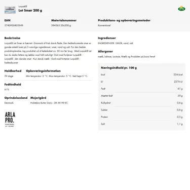 Download produktinformation