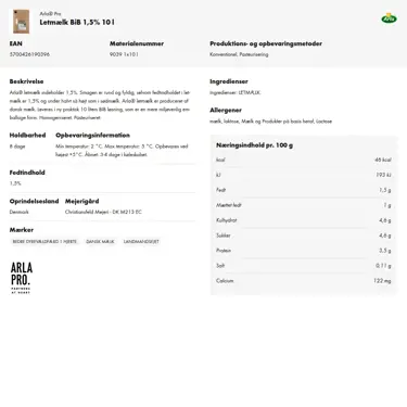 Download produktinformation